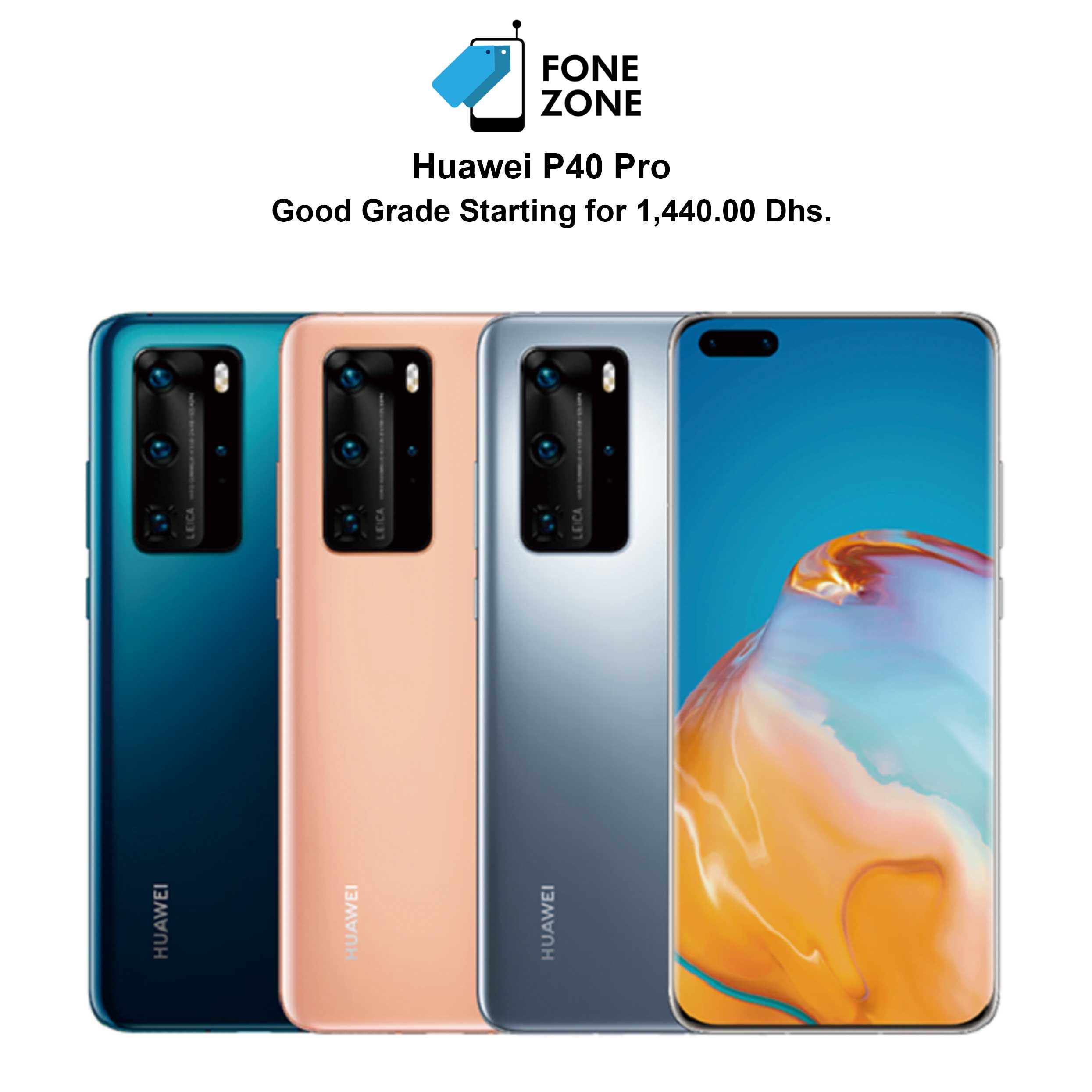 Huawei P40 Pro 256GB 8GB RAM Ice White Price at, Dubai