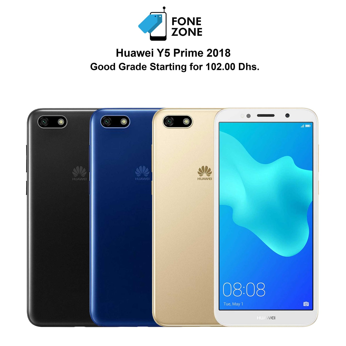 Huawei Y5 Prime, 2018 16GB, 2GB Ram single sim Blue