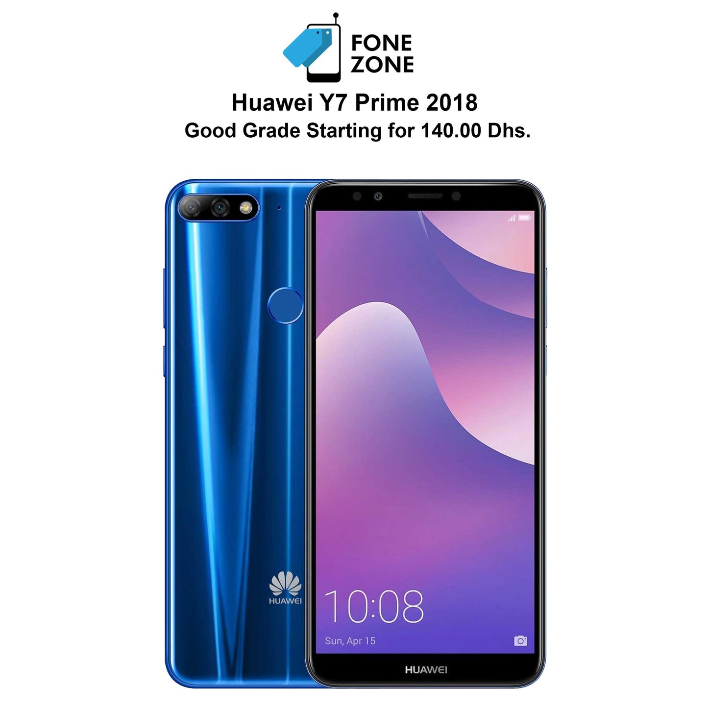 Huawei Y7 Prime 2018 64GB, 4GB Ram single sim Blue