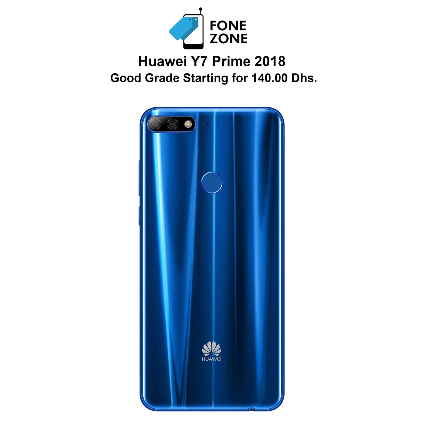 Huawei Y7 Prime 2018 64GB, 4GB Ram single sim Blue