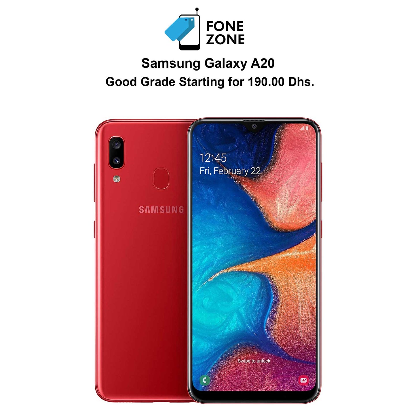 Samsung Galaxy A20 Red at the Best Price on Fonezone.ae