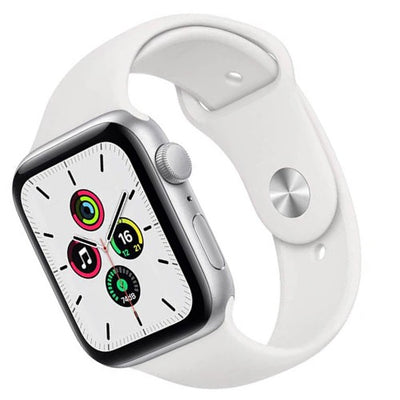 Apple Watch SE (GPS, 44 mm) - Silver Aluminium Case with White Sport Band