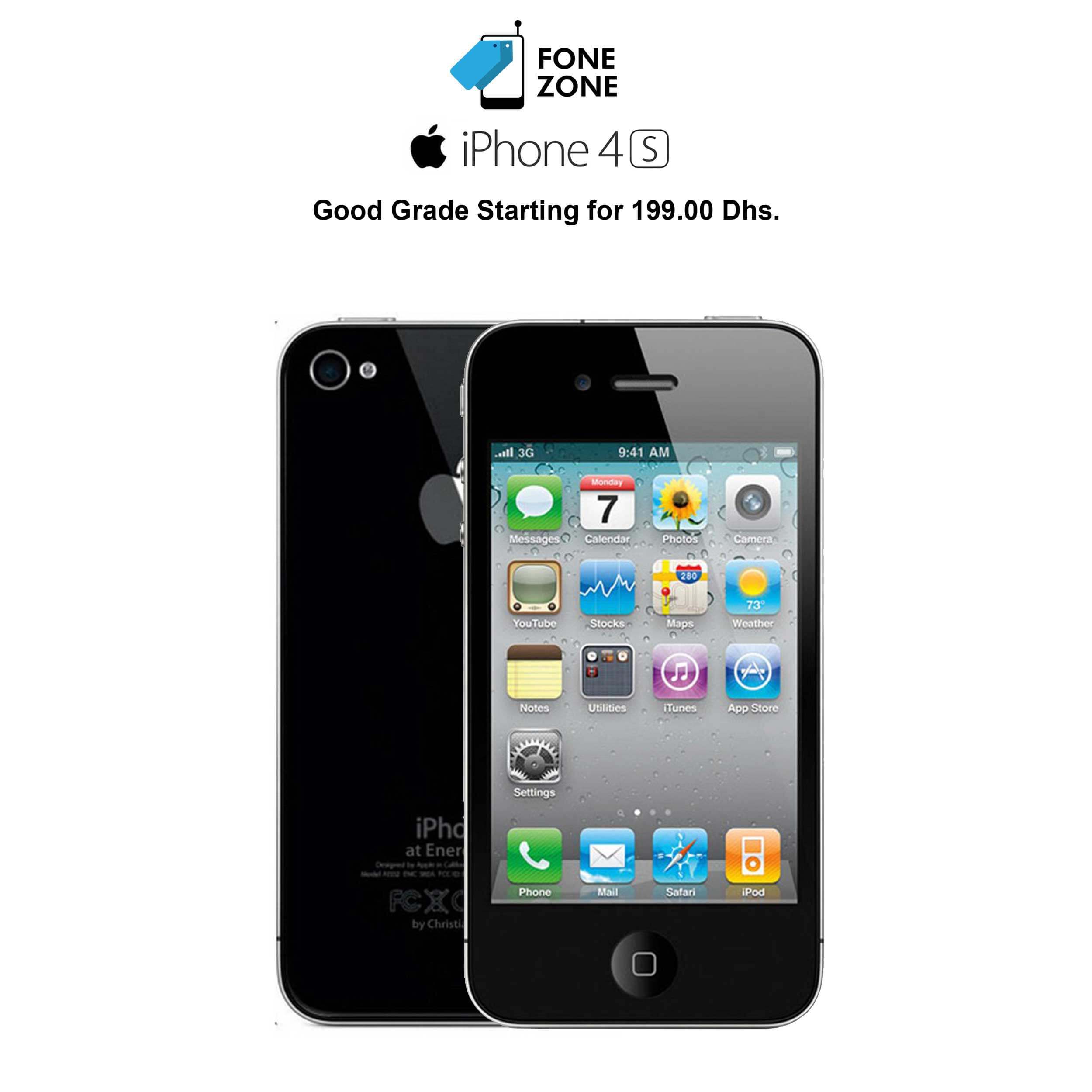 Refurbished Apple iPhone 4S 32GB in UAE Black