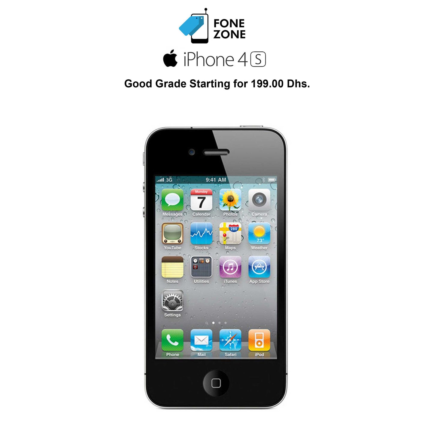 Apple iPhone 4s Black Good at Dubai