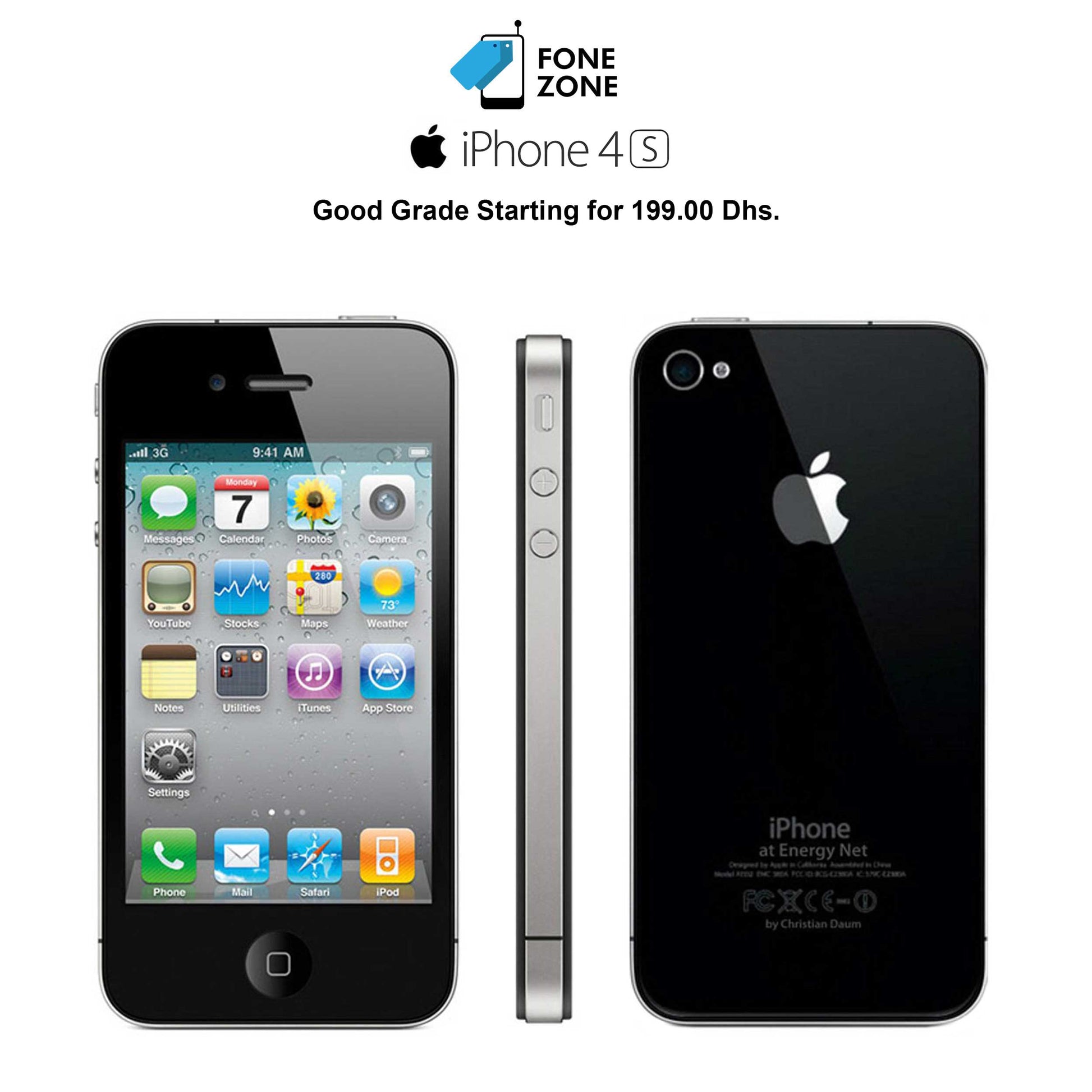 Apple iPhone 4s Black Good Price in UAE - Shop now