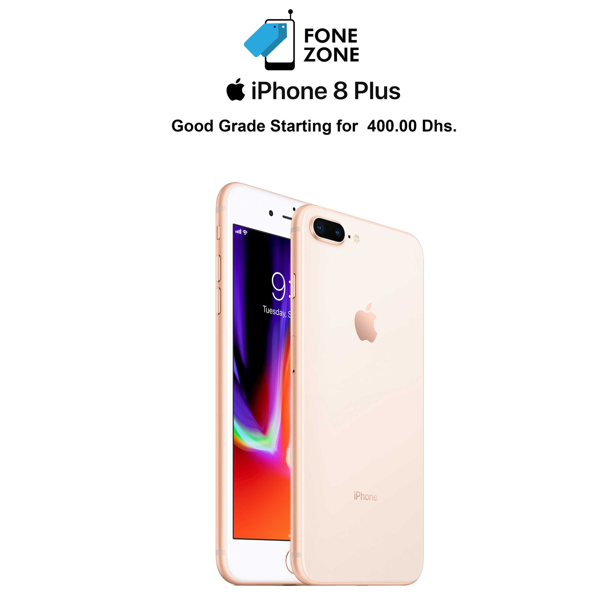 Apple iPhone 8 Plus Gold Good at Fonezone.ae with great quality