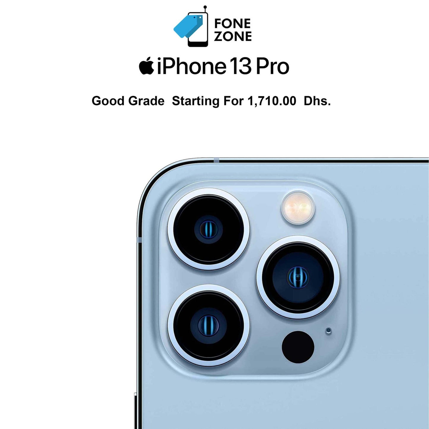 Shop Apple iPhone 13 Pro, Sierra Blue at Fonezone.ae
