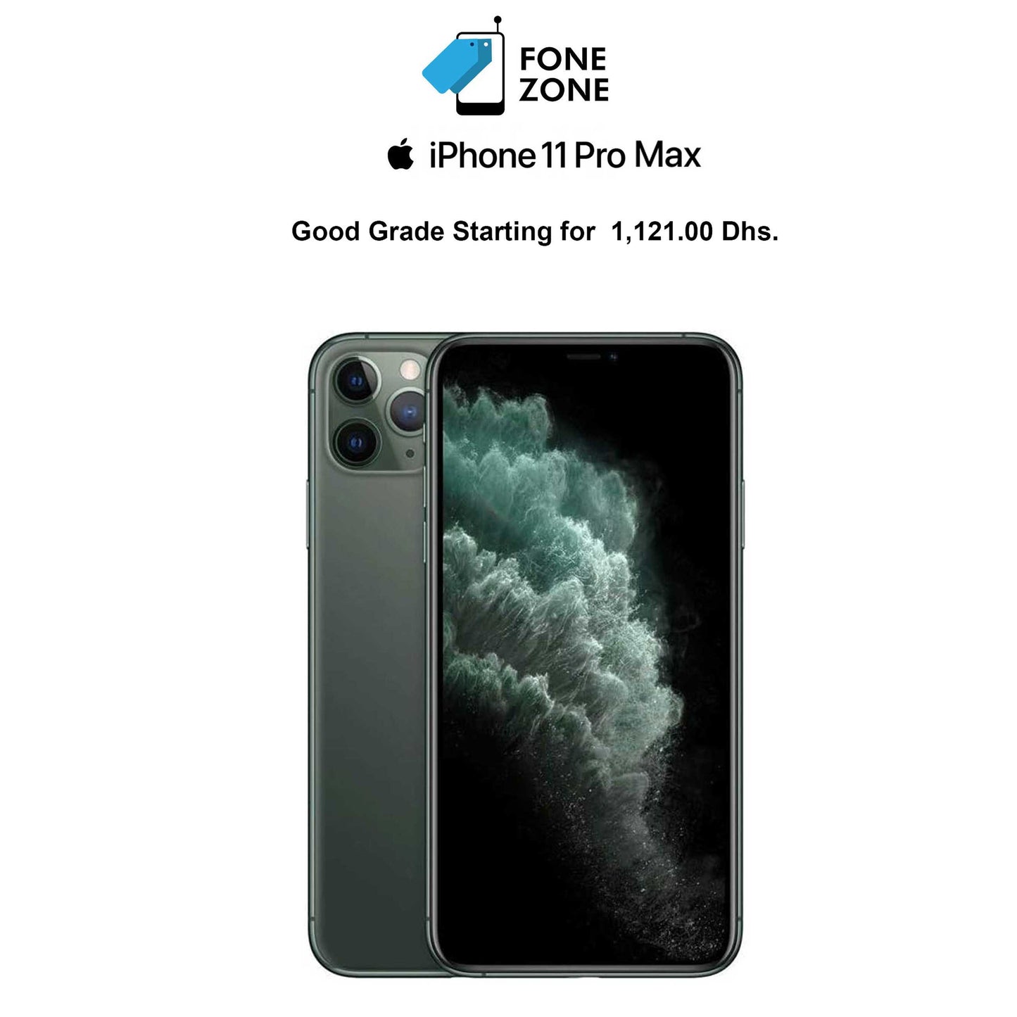 Apple iPhone 11 Pro Max Midnight Green From Fonezone.ae