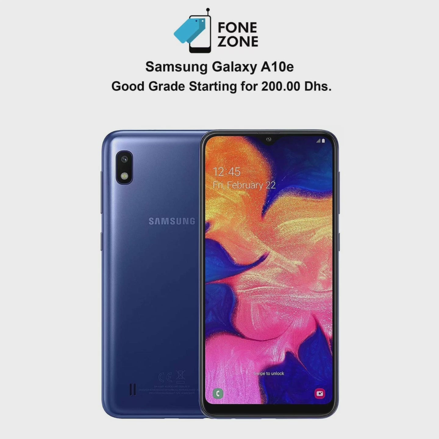 Samsung Galaxy A10e offers 32GB